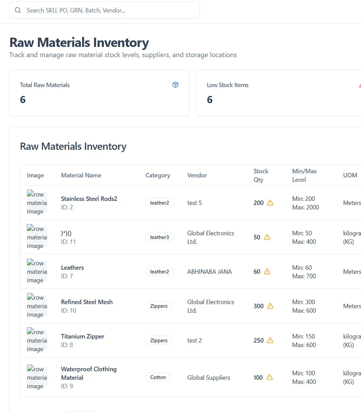 Dashboard Screenshot